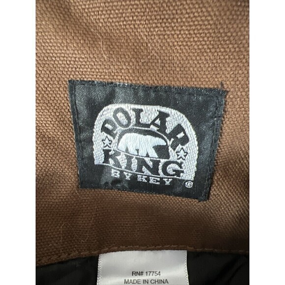 Polar King Brown Insulated Bib Overalls Carpenter Coveralls XLT - Picture 12 of 13